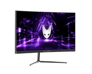 Oversteel - KRYPTO Gaming Monitor LED 27'' FullHD (1920x1080), VA Panel, 16:9, Curved R1500, 1ms, 165 Hz, 2x HDMI, Display Port, UK Plug, Black