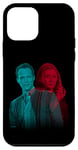 Coque pour iPhone 12 mini Marvel WandaVision Wanda & Vision Glitch Overlay Portrait