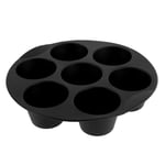 Silicone Muffin Baking Tray, General Air Fryer Accessories Non-Stick Round Silicone Muffin and Cupcake Baking Mould for Make Mini Pie Crusts Chocolate Egg Muffins (8 inch)