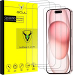 4x Tempered Glass Screen Protector For iPhone 15 6.1 Inch Film Ultra HD 3D Touch