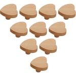 Ccykxa - Boutons d'armoire en Bois en Forme de Coeur Poignées de Porte Enfant Boutons de Tiroir en Bois Massif Boutons de Placard pour Armoire