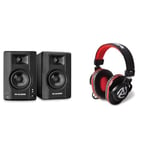 M-Audio BX3BT 3.5" Studio Monitors & PC Speakers with Bluetooth for Recording and Multimedia & Numark HF175 - DJ Headphones with closed back over ear design, 40mm drivers