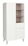 Habitat Skandi 1 Door 3 Drw Open Wardrobe -White Two Tone White