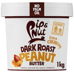 Pip & Nut - Ultimate Extra Crunchy Dark Roast Peanut Butter (1kg) | Natural Nut Butter, No Palm Oil, No Added Sugar, Hi-Oleic Peanuts, High in Unsaturated Fats, Gluten Free, Vegan, Dairy Free