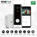 Ener-j Wireless Video Doorbell Camera Intercom PIR Two Way Audio 1080p SHA5307