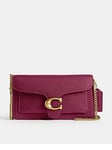 Coach Polished Pebble Leather Tabby Chain Clutch - Pink