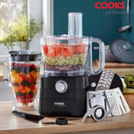 Food Processor Blender Chopper Grater Slicer 3.5L Compact 1000W Black