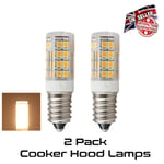 LED Cooker Hood Extractor Bulb Warm White 4w (40w) Light E14 Small Screw 2 Pack