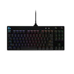 Logitech G PRO keyboard USB QWERTZ German Black G PRO, Standard, USB, Mechanical, QWERTZ, RGB LED, Black