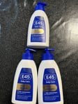 3x  E45 Daily Care Rich Cream With Vitamin C + E 400ml