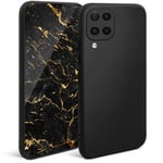 Moozy Minimalist Series Coque en Silicone pour Samsung A12, Noir - Finition Mate, Housse de Protection légère en TPU Souple Ultra Mince avec Surface mate - Neuf