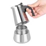 Portable Stainless Steel Coffee Pot Moka Maker Mocha Pot (100ml)