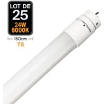 25 Tubes Neon led 25W 150cm T8 Blanc Froid 6000K Gamme Pro - Blanc froid 6000K