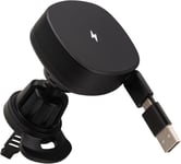 Support De Téléphone Magnétique Sans Fil 15w Pour Chargeur De Voiture, Usb/Type C 2 En 1, Station De Charge De Voiture Rotative À 360°, Convient Pour Iphone 15/14/13 Pro Mini Plus[X711]