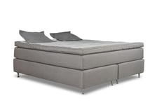 Classic Beds - Eton 200 Kontinentalsäng (160 cm, Medium / Medium, Moa Ljusgrå)