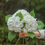 3st 21 tum Vit konstgjord hortensia Large Real Touch Realistic Natural Hydrangea Replicas för hemfestdekoration