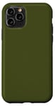 Coque pour iPhone 11 Pro Couleur vert combat