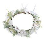 Boho Flower Pannband Hårkrans Blommig Garland Crown Halo multicolor