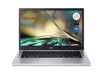 Acer Aspire 3 A314-36P-37B6, Ordinateur Portable 14'' Full HD IPS, PC Portable (Intel Core i3-N305, RAM 8 Go, SSD 512 Go, Intel UHD Graphics, Windows 11), Laptop Gris, Clavier AZERTY (Français)