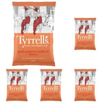 Tyrrells Crisps POSH PRAWN COCKTAIL 150g Sharing Bag - Hand-cooked & spun for an exquisite fresh taste. No artificial ingredients (No artificial flavour, colours or MSG) (Pack of 5)