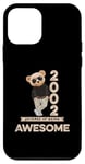 Coque pour iPhone 12 mini 23ème anniversaire homme femme 2002 original Awesome ours en peluche