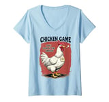 Womens Chicken Game T Shirt, Chicken Game Tshirt Chicken T Shirt V-Neck T-Shirt