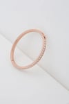 Ted Baker Clemara Hinge Crystal Bangle Bracelet For Women Medium Rose Gold