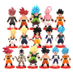 21 Styles Dragon Ball Z Son Goku Kakarotto Vegeta Trunks Majin Buu Frieza Saiyan Pvc Figurines Modèle Jouets