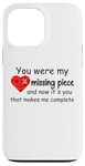 Coque pour iPhone 13 Pro Max You Were My Missing Puzzle Piece Valentines Day Couple Heart