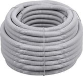 Meister 7480590 Tuyau isolant flexible Gris clair 25 m 320 N (léger) – Filetage M20 – Résistant à la flamme – Convient pour murs creux et creux – Tube ondulé, tube de protection