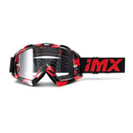 IMX RACING MUD Lunettes de protection pour moto | Lentille transparente | Lentille anti-buée et anti-rayures | Bande avec impression silicone | Trois couches de mousse | Une lentille incluse |