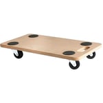 EURO VANADIUM - Plateau Roulant, 58 x 29 x 9,5 cm - Chariot à roulettes, Déplace Meuble, Support Plante - Chariot de Transport, Charges Lourdes, Max 200 kg - Planche a Roulette, Robuste et Durable