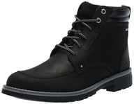 Clarks Men's Morwell Zip Chukka Boot, Black Leather, 6.5 UK