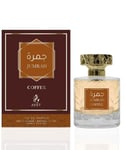 Parfum JUMRAH 100ml Made in Dubaï Avec Des Notes d'Épices Ambre Vanille Cannelle et Boisée - EDP Oriental Parfait Pour Les Femme et Les Homme (Jumrah Café)