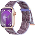 Higgs Bracelet Tissé Nylon Compatible avec Bracelets Apple Watch 38mm 40mm 41mm 44mm 45mm 46mm Ultra 2 49mm Femme, Bracelet Elastique Sport Loop Nylon pour iWatch Serie (42mm 10) 9/8/7/6/5/4/3/2/1/SE