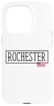 Coque pour iPhone 15 Pro Rochester City Drapeau USA Voyage US Amérique Femmes Hommes