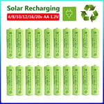 4-20PCS AA Rechargeable Solar Garden Light Batteries Ni-MH 600mAh 1.2V Battery