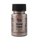 ideen mit herz Royal Flash | peinture métallique acrylique | brillance métallique, avec de fines particules de paillettes | séchage rapide | à base d'eau | 50 ml (zinc taupe)