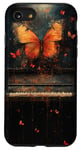 Coque pour iPhone SE (2020) / 7 / 8 Musique Piano Papillon Design Amateur De Piano Musicien