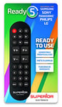 Superior Ready 5 - Télécommande Universelle Auto-Apprentissage Compatible avec Tous Les téléviseurs et Smart TV - Prêt pour LG/Samsung/Sony/PANASONIC/Philips