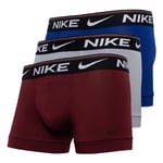 Nike Boxer Ultra Comfort Dri-FIT 3-PK - Grå/Rød/Navy, størrelse X-Small