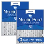 Nordic Pure Lot de 2 filtres à air pour four AC 16 x 25 x 4 cm MERV 12