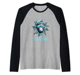 Funny City Chimp Cool Urban Monkey Graffiti Raglan Baseball Tee