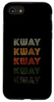 Coque pour iPhone SE (2020) / 7 / 8 T-shirt Kway Love Heart style grunge vintage noir Kway