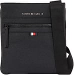 Tommy Hilfiger Men Essential PU Crossover Shoulder Bag Small, Black (Black), One Size