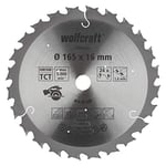 wolfcraft Circular Saw Blade for Cordless Circular Hand Saws, purple series, Ø 165 mm I 6343000 I Fast, medium-coarse cuts