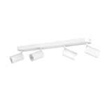 EGLO connect.z rail spot LED connecté Telimbela-Z, barre de 4 spots, lampe de plafond blanche, plafonnier contrôlable par application et commande vocale, blanc chaud - froid, RVB, dimmable