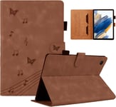 Coque Tablette Samsung Tab A8 Motif Papillon Housse Tablette Samsung Tab A8 Avec Réveil/Veille Automatique Étui Compatible Avec Samsung Galaxy Tab A8 2022/2021 Sm-X200/X205/X207 Brun