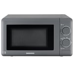 Daewoo 20L Manual Microwave wit 5 Power Settings and 30 Minute Timer and Defrost Function, Cool Grey Housing with Push Button Door and White Interior, 220-240v, 50hz 800w- Grey (SDA1961)