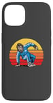 Coque pour iPhone 13 Break Dancing Sasquatch B-Boy Bigfoot Dancer 80s Sunset